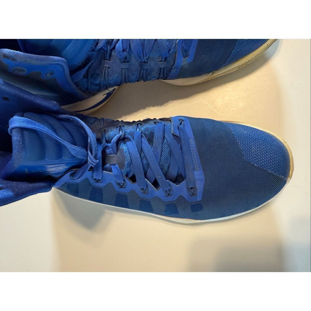 Nike Men's Size 9.5 Hyperdunk Zoom Basketball Shoes Royal Blue White Athletic - Picture 7 of 12